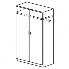 Шкаф двухстворчатый для одежды с полкой для головных уборов